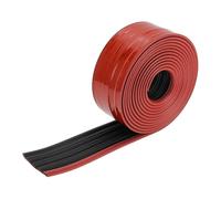 HOPESPANNER Universal 13Ftx2.54In Car Side Skirts Protector Adjustable Side Edge Guards PVC 1 Pcs Black Red