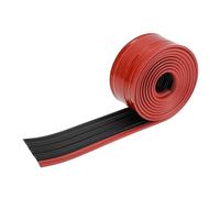 HOPESPANNER Universal 8.2Ftx2.54In Car Side Skirts Protector Adjustable Side Edge Guards PVC 1 Pcs Black Red