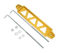 HOPESPANNER Universal Car Battery Tie Down Bracket Hold Lock Battery Hold Down Bracket Aluminum Alloy Gold Tone 1Set with J-hook Nut Washers Protective Sleeves