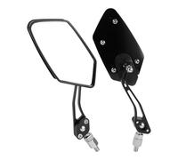 HOPESPANNER Universal Motorcycle Rear View Mirror Adjustable Side Rearview Mirror Aluminum Alloy Plastic 1 Set Black M8/M10 Polygonal Shape