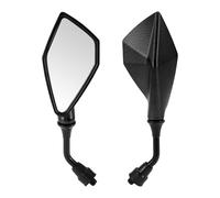 HOPESPANNER Universal Motorcycle Rear View Mirrors Adjustable Bar End Side Mirrors Mount Iron Plastic 1 Set Black M10 Polygonal Shape