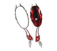 HOPESPANNER Universal Motorcycle Rear View Mirrors Adjustable Side Rearview Mirror Aluminum Alloy Plastic 1 Set Red M8/M10 Oval Shape