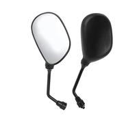 HOPESPANNER Universal Motorcycle Rear View Mirrors Adjustable Side Rearview Mirror Aluminum Plastic 1 Set Black M10 Oval Shape
