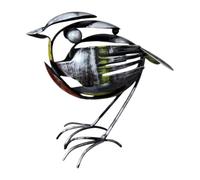 HopeWings Robin Bird Scrap Metal Sculpture,Handmade Fork and Spoon Scrap Art Decor,Recycled Metal Garden Art Statue,Rustic Bird Figurine for Outdoor Yard and Patio Decor, Unique Gift for Birds Lover