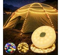 Hopexy Camping Fairy Lights Retractable Reel 10M Rolled RGB Tent Lights