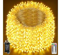 Hopexy Fairy Lights Plug in, 100m 1000 LEDs Fairy Lights Mains Powered with Timer, Waterproof Warm White String Lights with Remote/8 Modes/Indoor Outdoor for Bedroom Patio Party Tree Decorations
