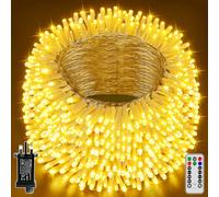Hopexy Fairy Lights Plug in, 60m 600 LEDs Fairy Lights Mains Powered with Timer, Waterproof Warm White String Lights with Remote/8 Modes/Indoor Outdoor for Bedroom Patio Party Tree Decorations