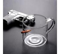 HOPEYHFM Crystal Bullet Glass Single Whisky Tumbler 260ml, Heavy Base Shot Glass, for Alcohol Shots, Vodka, Expresso, Tequila & Dessertsor Durable and Reusable Shot Glasses
