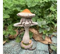 HOPEYHFM Garden Mushrooms, Mini Character Garden Statue, Hear-No, See-No, Speak-No, Weatherproof Resin Mushroom for Plant Pot Patio Flowerbed Patio Pond garden decor (Style 2)