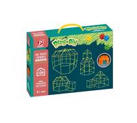 Hopeyhfm Kids Fort Building Kits, Kids Construction Toys for Age 5-10, DIY Den Building Kit for Boys & Girls, STEM Building Toys, Outdoor Play House Garden Built Playhouse Equipment (Style 1)