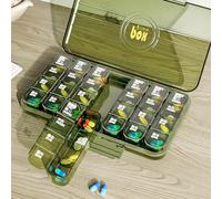 Hopeyhfm Pill Boxes 7 Day 4 Times A Day,Portable Weekly Pill Box Organiser with Moisture-Proof Design, Travel Pill Case, BPA Free Tablet Organiser to Hold Vitamins, Cod Liver Oil, Medication