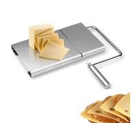 Hopeyhfm Replaceable Wire Cheese Slicer with Board and Measuring Grids,Tightness Adjustable Cheese Slicer, for Block Cheeses, Butter, and More, Essential Kitchen Gadget Tool