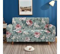 Hopfen Sofa Cover Duck Egg Green Sofa Covers Stretch Spandex Sofa Slipcovers Adjustable 2 Seater Sofa Covers Easy Fit Settee Covers Washable Sofa Protectors from Pets Universal Couch Cover