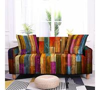 Hopfen Sofa Cover Purple Orange Brown Sofa Covers Spandex Sofa Slipcovers Adjustable Settee Covers Washable Sofa Protectors from Pets Universal Stretch Covers for Sofas Fitted Couch Cover 1 Seater