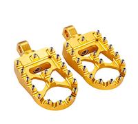Hopider CNC Wide Foot Pegs 360° Roating MX Chopper Bobber Style for harley Dyna Sportster Fatboy Iron 883,Gold