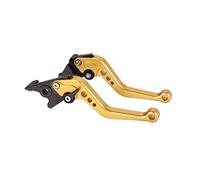 Hopider Short Brake Clutch Levers for Honda GROM MSX125 2014-2019, CBR250R 2011-2013, CBR300R/CB300F/FA 2014-2019, CB400F/CB400R 2013-2015, CBR500R/CB500F/X 2013-2019, Monkey 125 2018-2019,Gold