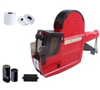 HopingMore 2-Line 20 Digits Price Label Gun with Letters A-Z,Pricing Labeler with 5 Rolls/2800 Stickers 3 Inkers,Tag Maker Machine for Office Retail Shop Grocery Store Yard Sale
