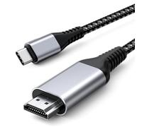 HOPLAZA USB C to HDMI Cable 4K@60Hz 2M, Crystal-Clear UHD USB Type-C to HDMI 2.0 Cable, Thunderbolt 4 3 to HDMI Cord Compatible with iPhone 17/16, MacBook Pro/Air, iPad Pro, Surface Book 2, Galaxy S24