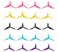HOPLEX 20PCS Drone Props Propeller Gemfan Hurricane 51477 Smooth FPV Racing Props 5.1inch 3-Paddle Propeller CW CCW Props with 5mm Mounting Hole for 2206-2407 Motor for FPV Racing Drone