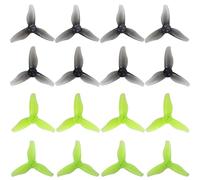 HOPLEX RC Propeller 2023 2 Inch 3-Blade Propeller 3 Holes Props for Gemfan Hurricane for 1105-1108 Brushless Motor RC Drone FPV Racing Toothpick 8CW 8CCW(Gray, Green)