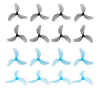 HOPLEX RC Propeller Gemfan 45mm 3-Blade Propeller Props with 1.5mm Shaft Hole for RC FPV Whoop Drone Freestyle Quadcopter 8CW 8CCW(Grey+Blue)