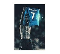 HOPNRU Cristiano Ronaldo Poster Football Sport Wall Art Picture Print Canvas Painting Modern Home Living Room Boys Bedroom Decor Poster (12x18inch(30x45cm),No Framed)