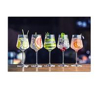 HOPNRU Fruit and Cocktail Drink Food Wall Art Picture Kitchen Decor Poster Print Canvas Painting Modern Home Living Room Dining Room Decor (24x36inch(60x90cm),No Framed)