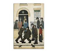 HOPNRU LS Lowry Art Painting A Fight Poster Wall Art Picture Print Canvas Painting Modern Home Living Room Decor Poster (16x24inch(40x60cm),No Framed)