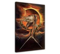 HOPNRU The Ancient of Days by William Blake Poster Wall Art Picture Print Canvas Art Painting Poster Modern Home Bedroom Decor Poster (8x12inch(20x30cm),Framed)