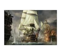 HOPNRU Vintage Nautical Wars Sailboat Warship Poster Pirate Ship Wall Art Picture Print Canvas Painting Modern Home Living Room Office Decor Poster (8x12inch(20x30cm),No Framed)