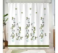 Hopomoon Green Birds Shower Curtain,Waterproof Polyester Fabric Leaves Fashion Bathroom Curtain with 12 Hooks,180 x 180 cm