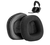 hopopower Replacement Earpads Cushions for Corsair Void & Corsair Void PRO RGB Wired/Wireless Gaming Headphones, Ear Pads with High-Density Noise Isolation Foam, Black Mesh Fabric