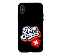 Hopp Schwiiz Go Switzerland Swiss German Pride Case for iPhone X/XS