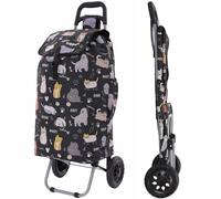 Hoppa 57Ltr Lightweight Shopping Trolley 2025 model, Hard Wearing & Foldaway Push/Pull Cart for Easy Storage With 1 Year Guarantee