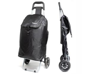 Hoppa 57Ltr Lightweight Shopping Trolley 2025 model, Hard Wearing & Foldaway Push/Pull Cart for Easy Storage With 1 Year Guarantee