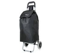 Hoppa Shopping Trolley on Wheels, 57L Foldable Large Capacity 2 Wheel Grocery Granny Cart with Secure Lid & Side Pockets, Shopping Bags for the Elderly, Laundry, 30kg Limit Truck Trolley & Festivals