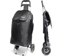 Hoppa Shopping Trolley on Wheels, 57L Foldable Large Capacity 2 Wheel Grocery Granny Cart with Secure Lid & Side Pockets, Shopping Bags for the Elderly, Laundry, 30kg Limit Truck Trolley & Festivals