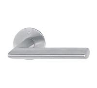 HOPPE 10710794 Stockholm Handle Set, Round, Without Key Rosette, Stainless Steel, matt, stainlesssteel, rund