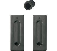 HOPPE 11733238 Sliding Door Shell, Black, Schwarz satiniert