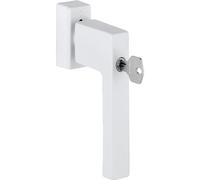 HOPPE 11738029 Fenstergriff Sperrzylinder, weiß Window Handle Toulon Locking Cylinder, VK 32-42 mm, Aluminium White, matt Black
