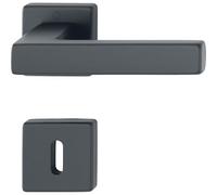 HOPPE 12248174 Lever 52-57, AL3 Handle Set Austin-on Rosette BB, TS 52-57 mm, Aluminium Black