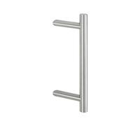 HOPPE, 2011555 Bar Handle AA8E5012-800/560 mm, Matte Stainless Steel, Design: Slanted, Bumper Handle for Front Door