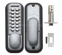 Hoppe 87128205 Arrone AR/D-195MC Digital Push Button Door Key Pad Lock - Silver