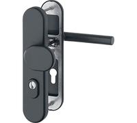 HOPPE Amsterdam PZ92 12007456 Safety Change Fitting with Core Pull Protection VK 10 mm Black