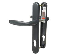 Hoppe 'Atlanta' Pair Handle 92PZ or 92mm Sprung Lever UPVC Door Set, PVC PVCu Centre to Centre fixings 215mm (Anthracite Grey)