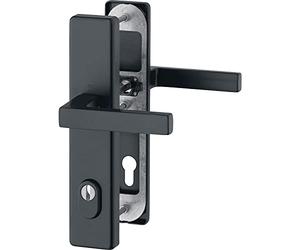 HOPPE Austin 11758855 SH Handle Set on Plate PZ 92, RC2, Door Thickness 67-72, Matte Black, 67-72 mm