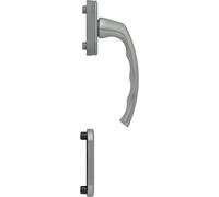 HOPPE Balcony Door Handle Half Fitting Liege Interior Stainless Steel Effect
