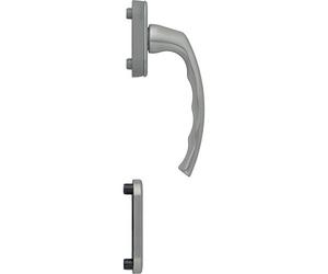 HOPPE Balcony Door Handle Half Fitting Liege Interior Stainless Steel Effect
