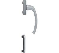 HOPPE Balcony Door Handle Semi-Fitting Liège High Exterior - Exterior High, Silver Anodised
