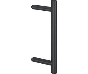 HOPPE Bar Handle E5012 LA 300 mm - Front Door Handle Length 400 mm - Bumper Handle Stainless Steel Black Matt